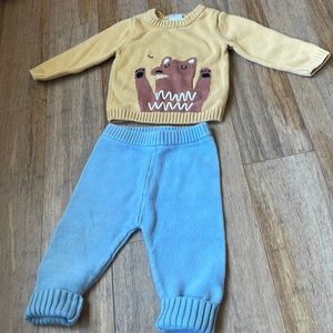 Hanna Andersson knit pants and sweater set